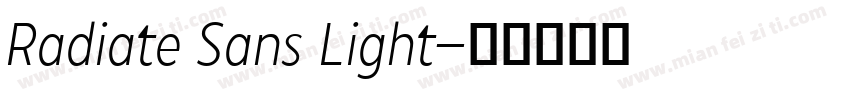 Radiate Sans Light字体转换